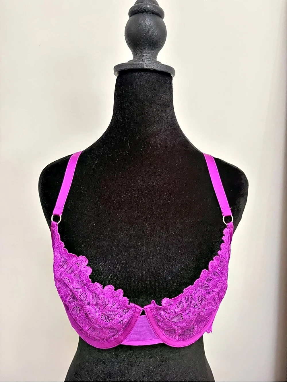 Savage X Fenty Floral Lace Underwire Bra Pink 36DDD